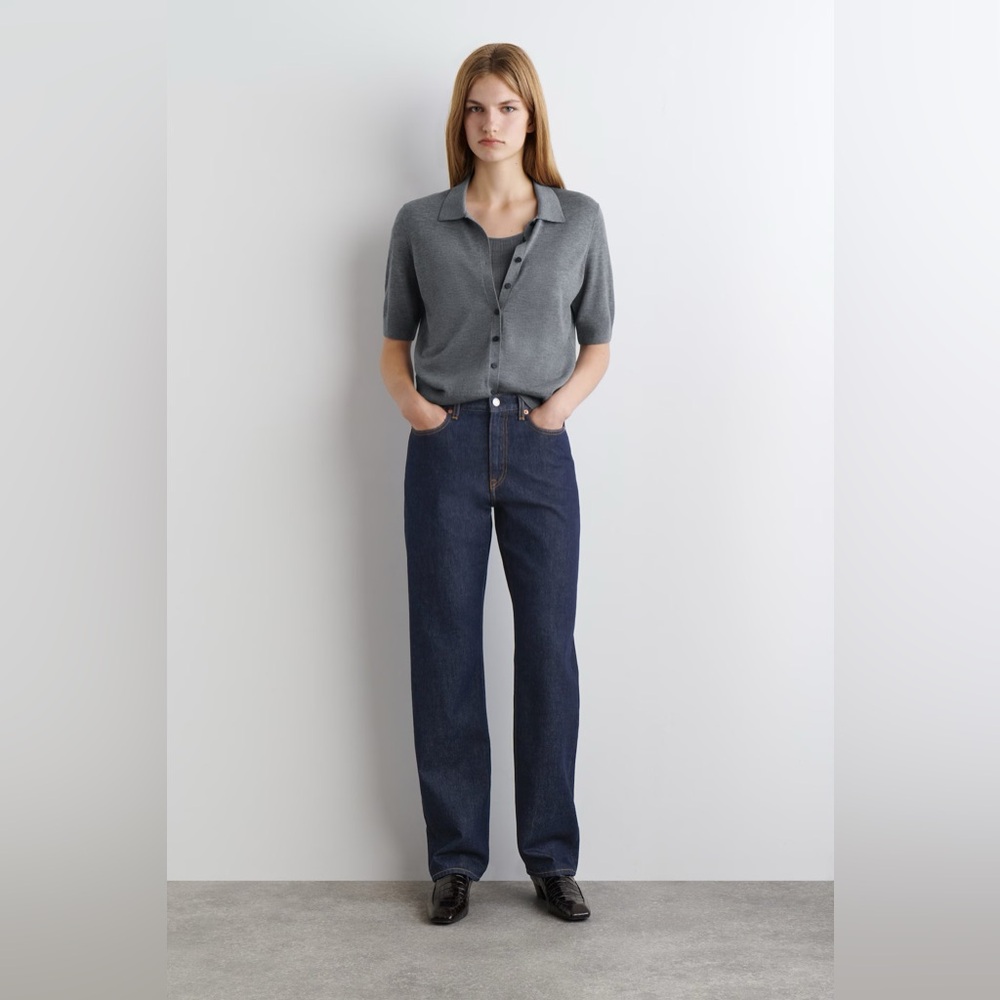 Women’s COS Dark Wash Straight Leg Jeans Size 28 Quiet Luxury - Picture 1 of 8